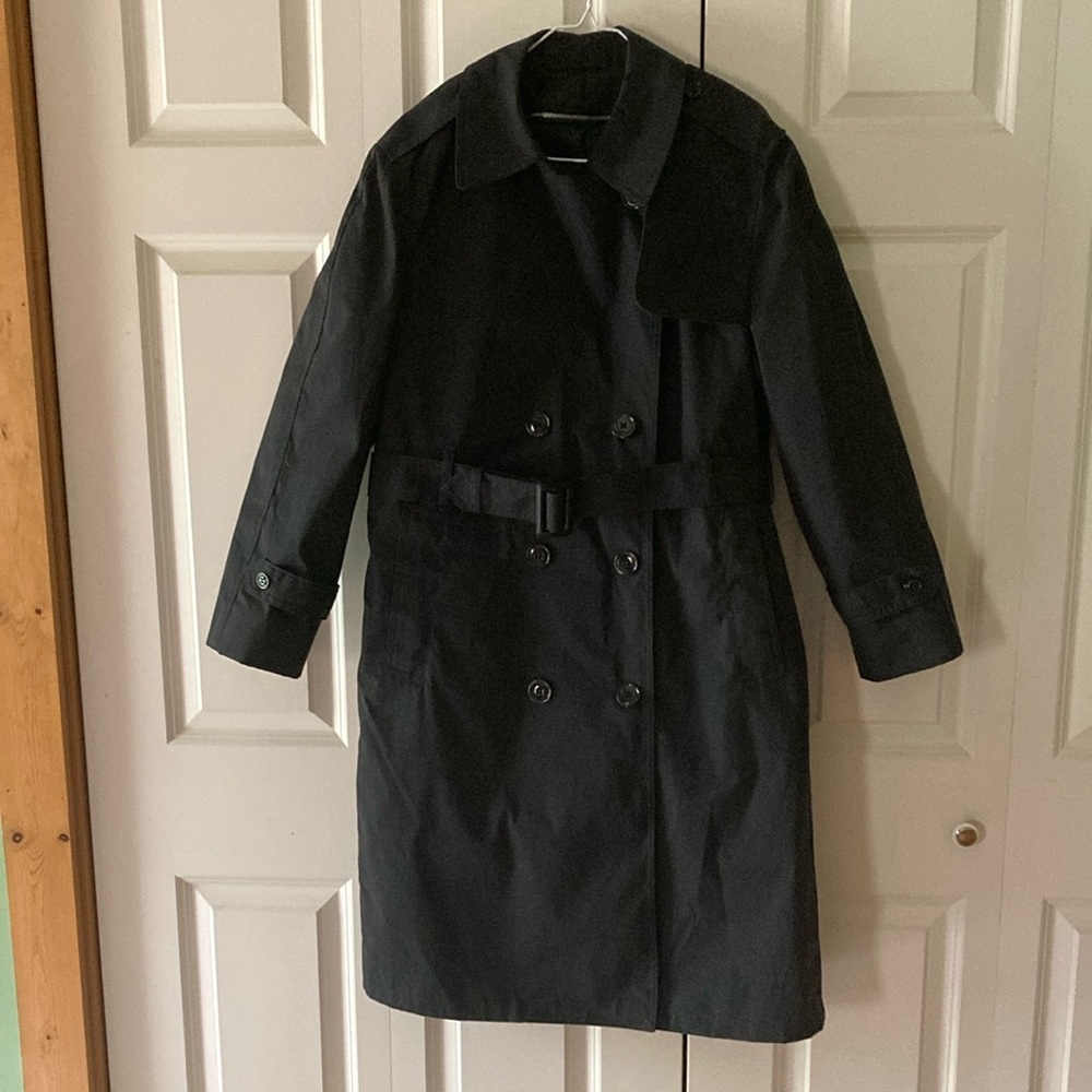 Garrison Collection US DLA women’s lined black trench coat 14s waterproof
